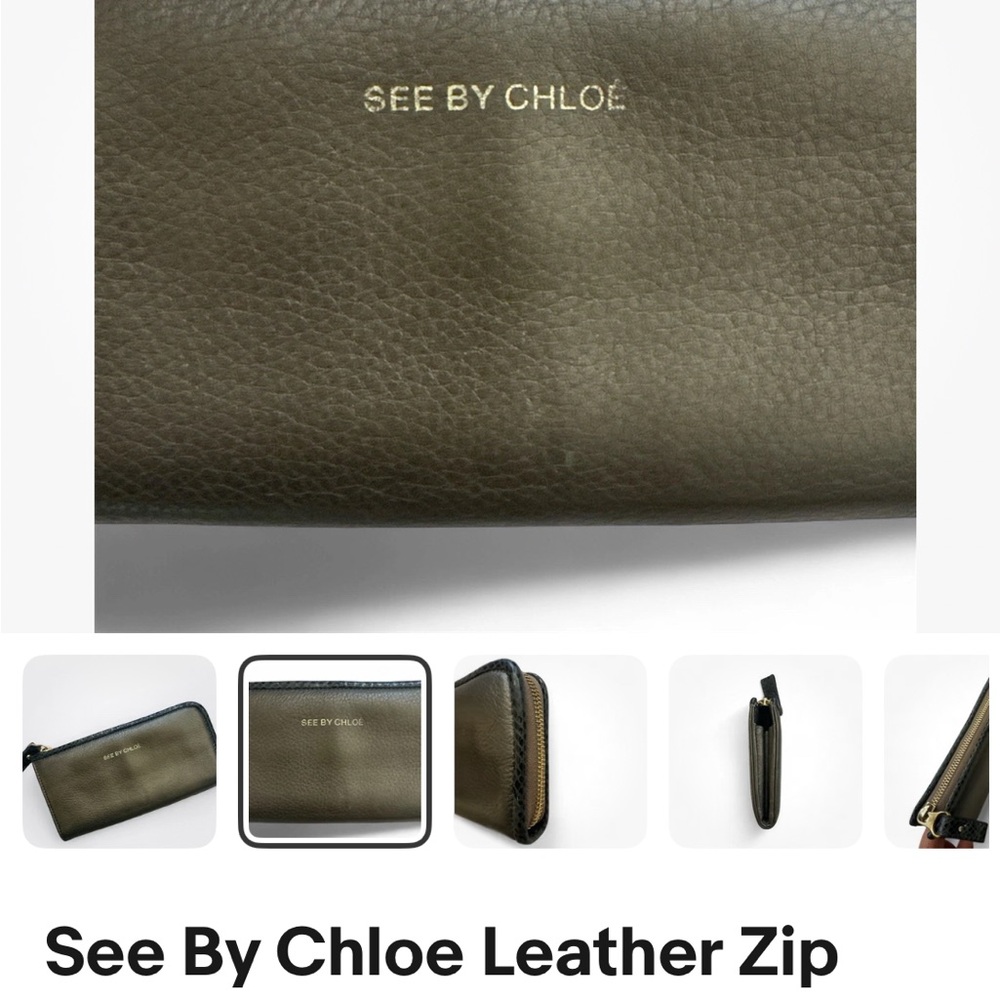 See By Chloé Gold Leather Wallet - Picture 2 of 9